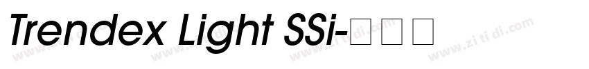 Trendex Light SSi字体转换